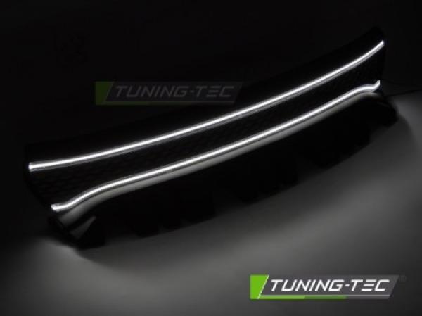 "Sign-Line+" Upgrade Design Sportgrill / Kühlergrill / Wabengitter für Dodge Charger 14-23 schwarz matt mit LED Positionslicht-Leiste