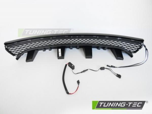 "Sign-Line+" Upgrade Design Sportgrill / Kühlergrill / Wabengitter für Dodge Charger 14-23 schwarz matt mit LED Positionslicht-Leiste