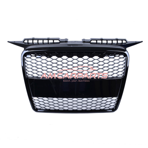 Upgrade Sportgrill / Kühlergrill für Audi A3 8P 04-08 Hochglanz Schwarz in Wabendesign