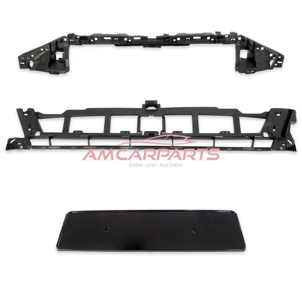 Upgrade Sportgrill / Kühlergrill für Audi A3 8Y 20+ Hochglanz Schwarz / Matt Silber in Wabendesign