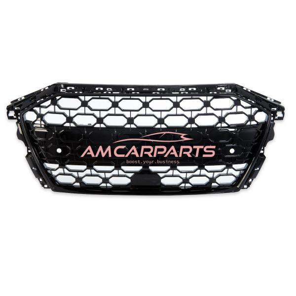 Upgrade Sportgrill / Kühlergrill für Audi A3 8Y 20+ Hochglanz Schwarz in Wabendesign
