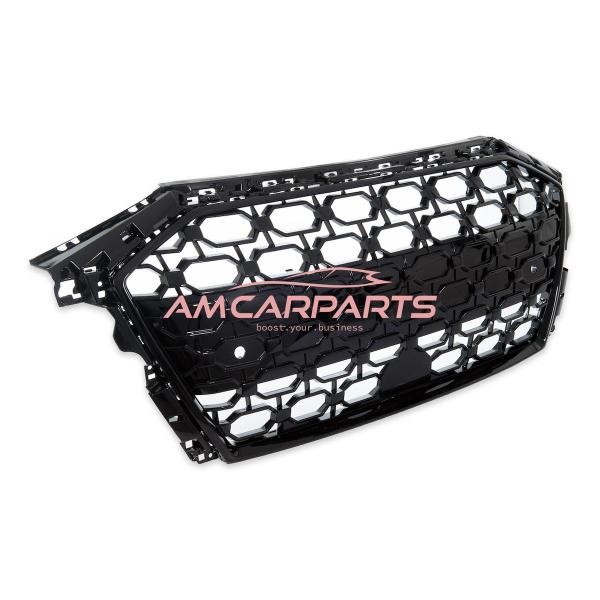 Upgrade Sportgrill / Kühlergrill für Audi A3 8Y 20+ Hochglanz Schwarz in Wabendesign