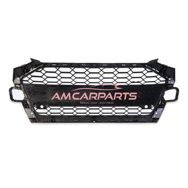 Upgrade Sportgrill / Kühlergrill für Audi A4 B9 8W Facelift 20-24 Hochglanz Schwarz in Wabendesign