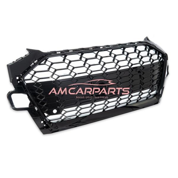 Upgrade Sportgrill / Kühlergrill für Audi A4 B9 8W Facelift 20-24 Hochglanz Schwarz in Wabendesign