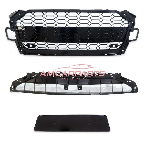 Upgrade Sportgrill / Kühlergrill für Audi A5 F5 Facelift 20-24 Hochglanz Schwarz in Wabendesign