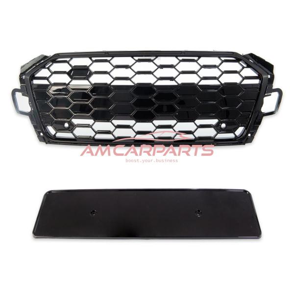 Upgrade Sportgrill / Kühlergrill für Audi A5 F5 Facelift 20-24 Hochglanz Schwarz in Wabendesign