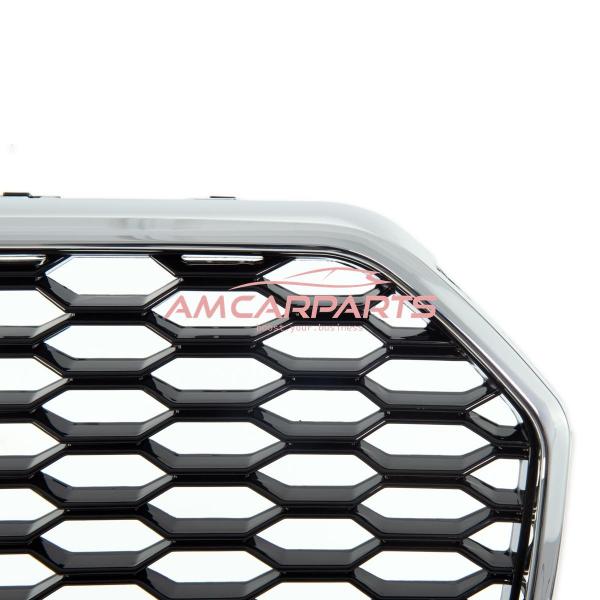 Upgrade "Plus" Sportgrill / Kühlergrill für Audi A6 C7 4G Facelift 15-18 Hochglanz Schwarz / Chrom in Wabendesign