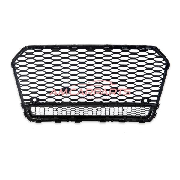 Upgrade "Plus" Sportgrill / Kühlergrill für Audi A6 C7 4G Facelift 15-18 Hochglanz Schwarz / Chrom in Wabendesign