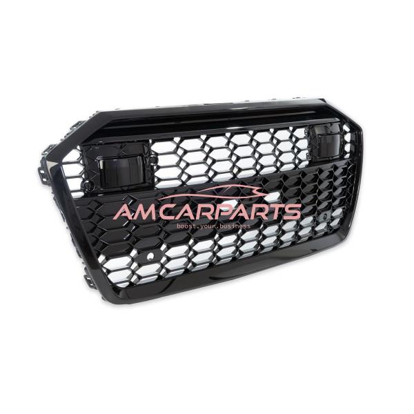 Upgrade Sportgrill / Kühlergrill für Audi A6 C8 4A 18-24 Hochglanz Schwarz in Wabendesign