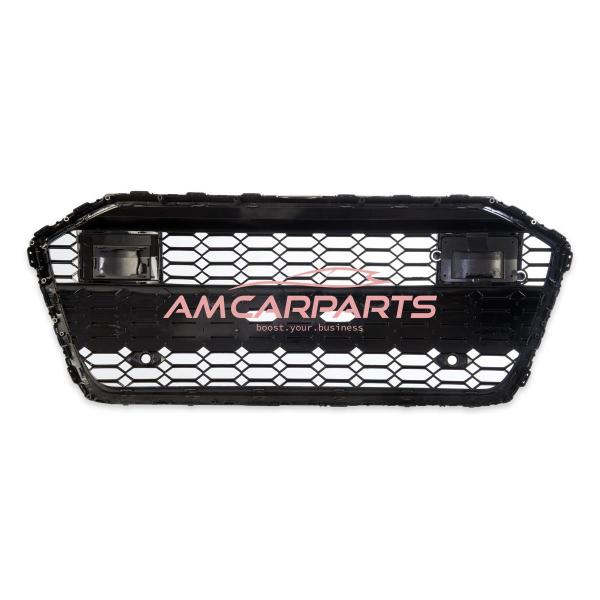 Upgrade Sportgrill / Kühlergrill für Audi A6 C8 4A 18-24 Hochglanz Schwarz in Wabendesign