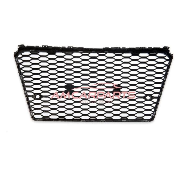 Upgrade Sportgrill / Kühlergrill für Audi A7 4G 10-14 Hochglanz Schwarz / Chrom in Wabendesign