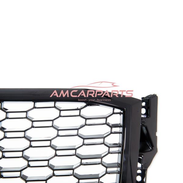 Upgrade "Plus" Sportgrill / Kühlergrill für Audi Q2 GA Vor-Facelift 16-20 Hochglanz Schwarz in Wabendesign