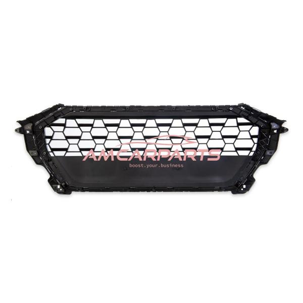 Upgrade Sportgrill / Kühlergrill für Audi Q3 F3 19+ Hochglanz Schwarz / Chrom in Wabendesign