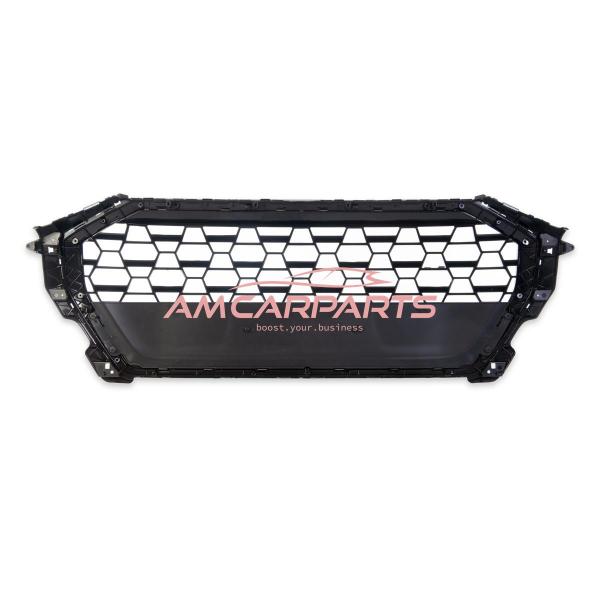 Upgrade Sportgrill / Kühlergrill für Audi Q3 F3 18+ Hochglanz Schwarz in Wabendesign