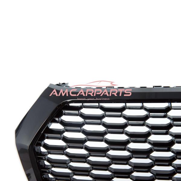Upgrade "Plus" Sportgrill / Kühlergrill für Audi Q5 FY 17-20 Hochglanz Schwarz in Wabendesign