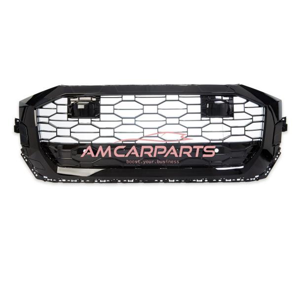 Upgrade Sportgrill / Kühlergrill für Audi Q8 4M 19+ Hochglanz Schwarz in Wabendesign