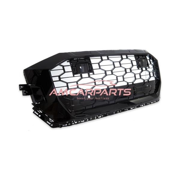 Upgrade Sportgrill / Kühlergrill für Audi Q8 4M 19+ Hochglanz Schwarz in Wabendesign