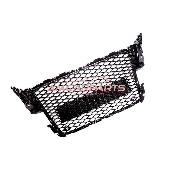 Upgrade Sportgrill / Kühlergrill für Audi A5 8T 07-11 Hochglanz Schwarz / Chrom in Wabendesign