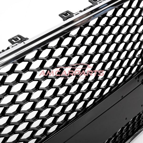 Upgrade Sportgrill / Kühlergrill für Audi A5 8T Facelift 12-16 Hochglanz Schwarz / Chrom in Wabendesign