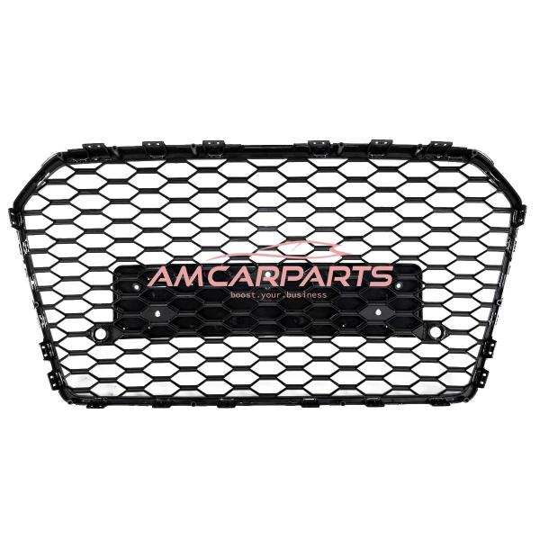 Upgrade Sportgrill / Kühlergrill für Audi A6 C7 4G Facelift 15-18 Hochglanz Schwarz / Chrom in Wabendesign