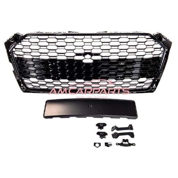 Upgrade Sportgrill / Kühlergrill für Audi A5 F5 Vor-Facelift 16-19 Hochglanz Schwarz in Wabendesign