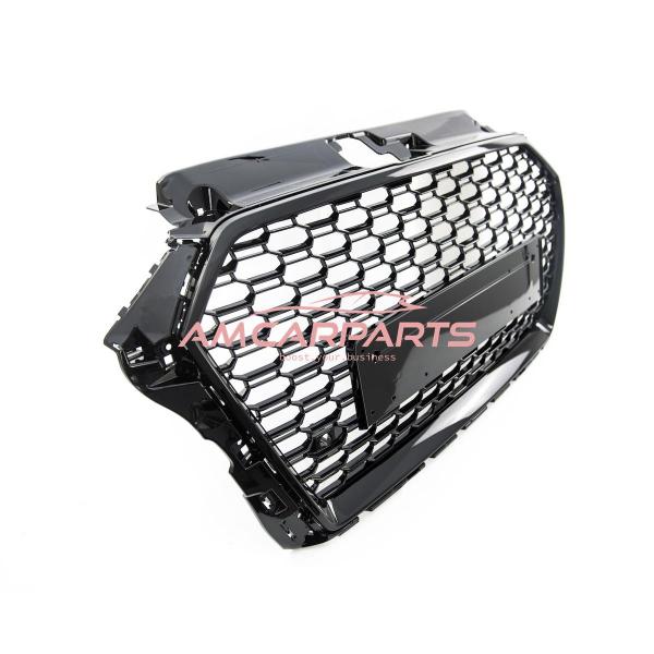 Upgrade Sportgrill / Kühlergrill für Audi A3 8V Facelift 16-19 Hochglanz Schwarz in Wabendesign