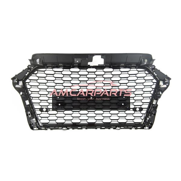 Upgrade Sportgrill / Kühlergrill für Audi A3 8V Facelift 16-19 Hochglanz Schwarz in Wabendesign