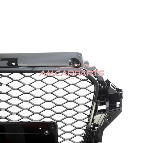 Upgrade Sportgrill / Kühlergrill für Audi A3 8V Vor-Facelift 13-15 Hochglanz Schwarz in Wabendesign