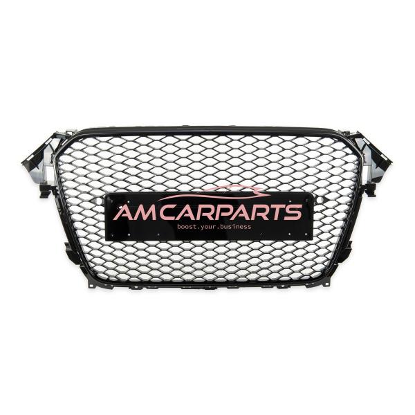 Upgrade Sportgrill / Kühlergrill für Audi A4 B8 8K Facelift 12-15 Hochglanz Schwarz in Wabendesign