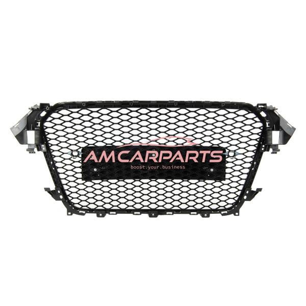 Upgrade Sportgrill / Kühlergrill für Audi A4 B8 8K Facelift 12-15 Hochglanz Schwarz in Wabendesign