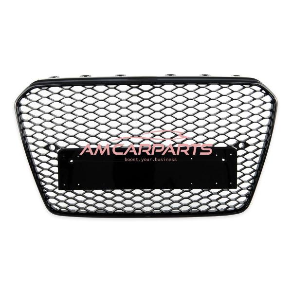 Upgrade Sportgrill / Kühlergrill für Audi A5 8T Facelift 12-16 Hochglanz Schwarz in Wabendesign