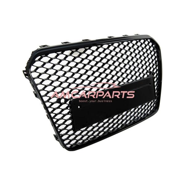 Upgrade Sportgrill / Kühlergrill für Audi A5 8T Facelift 12-16 Hochglanz Schwarz in Wabendesign