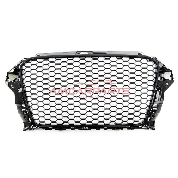 Upgrade Sportgrill / Kühlergrill für Audi A3 8V Vor-Facelift 12-16 Hochglanz Schwarz in Wabendesign