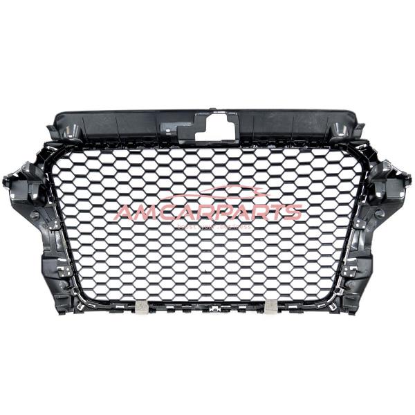 Upgrade Sportgrill / Kühlergrill für Audi A3 8V Vor-Facelift 12-16 Hochglanz Schwarz in Wabendesign