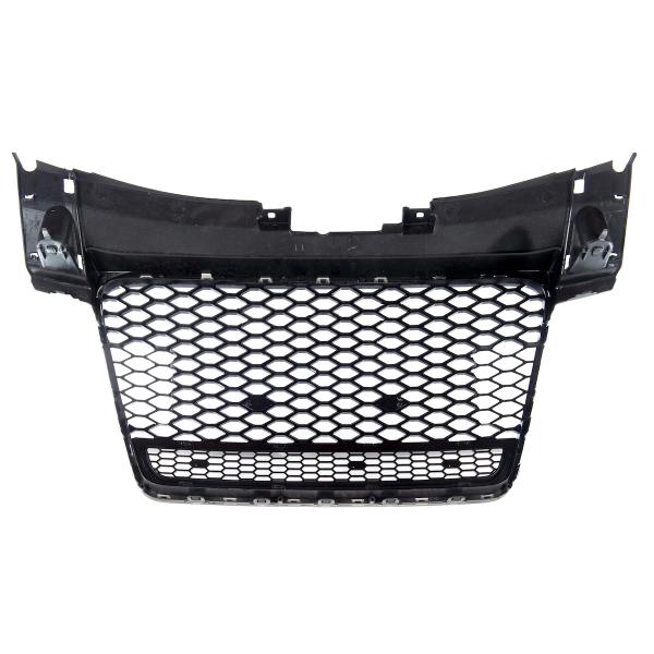 Upgrade "Plus" Sportgrill / Kühlergrill für Audi TT 8J 06-14 Hochglanz Schwarz in Wabendesign