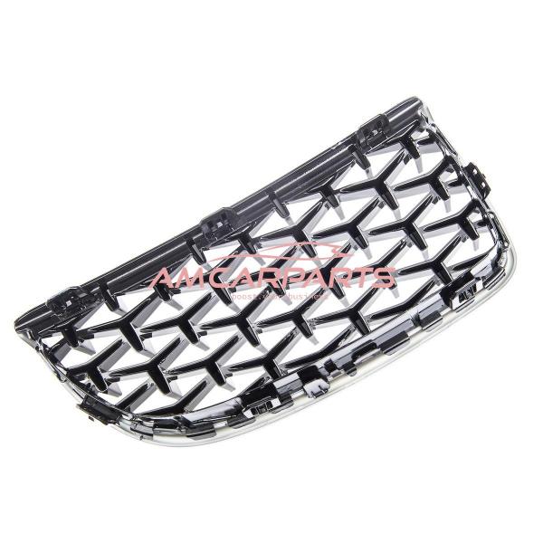 Upgrade "Teardrop" Design Kühlergrill / Sportgrill passend für BMW 3er E90 / E91 Vor-Facelift 05-08 Hochglanz schwarz / chrom