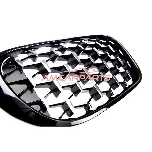 Upgrade "Teardrop" Design Kühlergrill / Sportgrill passend für BMW 7er G11 / G12 Vor-Facelift 15-19 Hochglanz schwarz / chrom