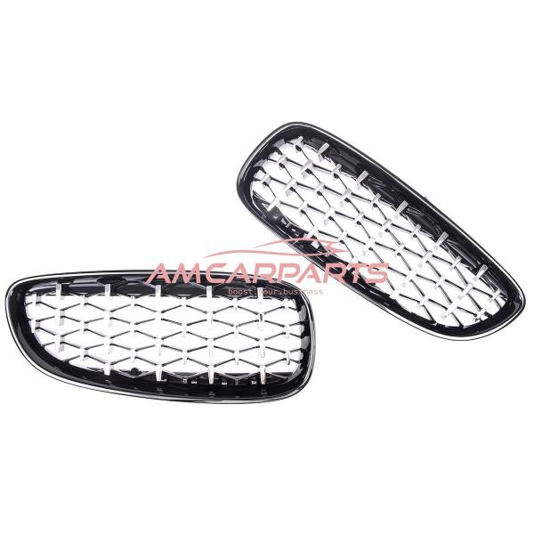 Upgrade "Teardrop" Design Kühlergrill / Sportgrill passend für BMW Z4 E89 09-16 Hochglanz schwarz / chrom
