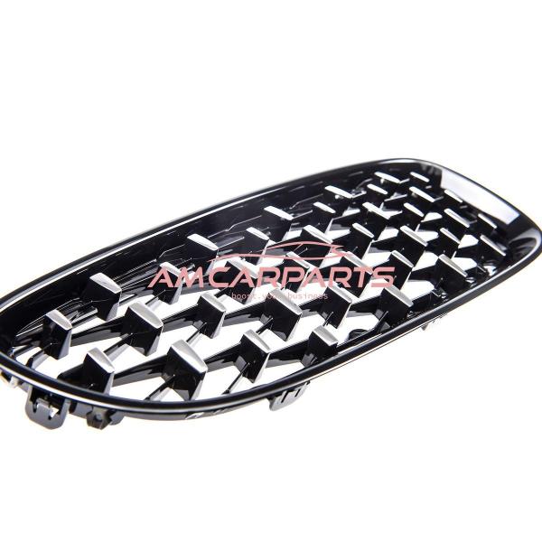Upgrade "Teardrop" Design Kühlergrill / Sportgrill passend für BMW Z4 E89 09-16 Hochglanz schwarz / chrom