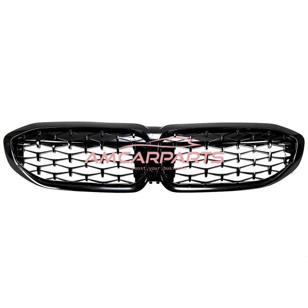 Upgrade "Teardrop" Design Kühlergrill / Sportgrill passend für BMW 3er G20 / G21 19-22 Hochglanz schwarz