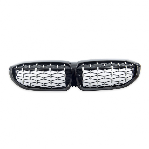 Upgrade "Teardrop" Design Sportgrill Frontnieren für BMW 3er G20 / G21 19-22 Hochglanz schwarz/chrom
