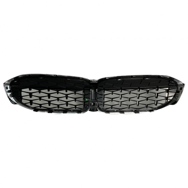 Upgrade "Teardrop" Design Sportgrill Frontnieren für BMW 3er G20 / G21 19-22 Hochglanz schwarz/Matt chrom