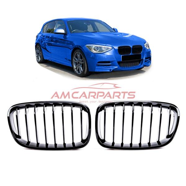 Upgrade Design Kühlergrill / Sportgrill passend für BMW 1er F20 / F21 Vor-Facelift 11-15 Hochglanz schwarz