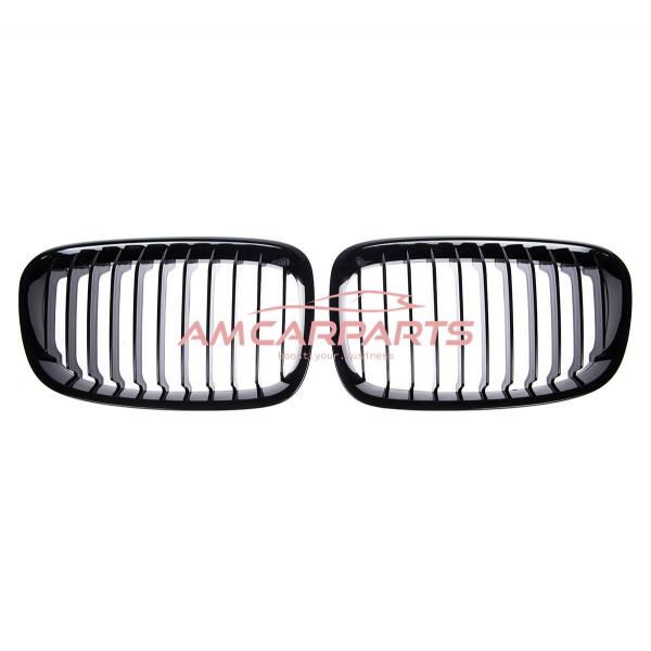 Upgrade Design Kühlergrill / Sportgrill passend für BMW 1er F20 / F21 Vor-Facelift 11-15 Hochglanz schwarz