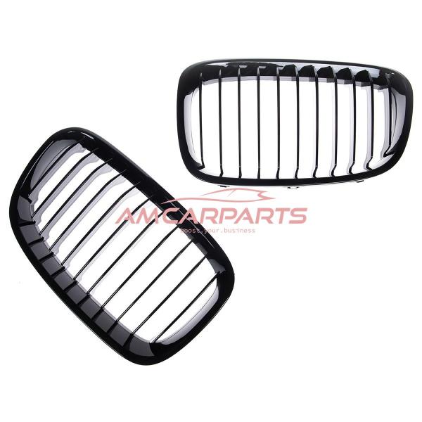 Upgrade Design Kühlergrill / Sportgrill passend für BMW 1er F20 / F21 Vor-Facelift 11-15 Hochglanz schwarz