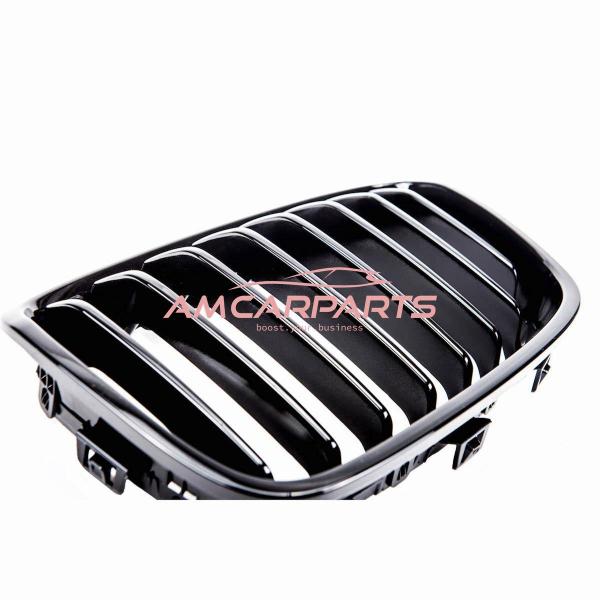 Upgrade Design Kühlergrill / Sportgrill passend für BMW 1er F20 / F21 Vor-Facelift 11-15 Hochglanz schwarz
