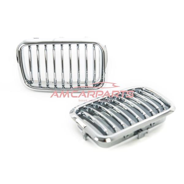 Upgrade Design Kühlergrill / Sportgrill passend für BMW 3er E36 Vor-Facelift 91-96 chrom