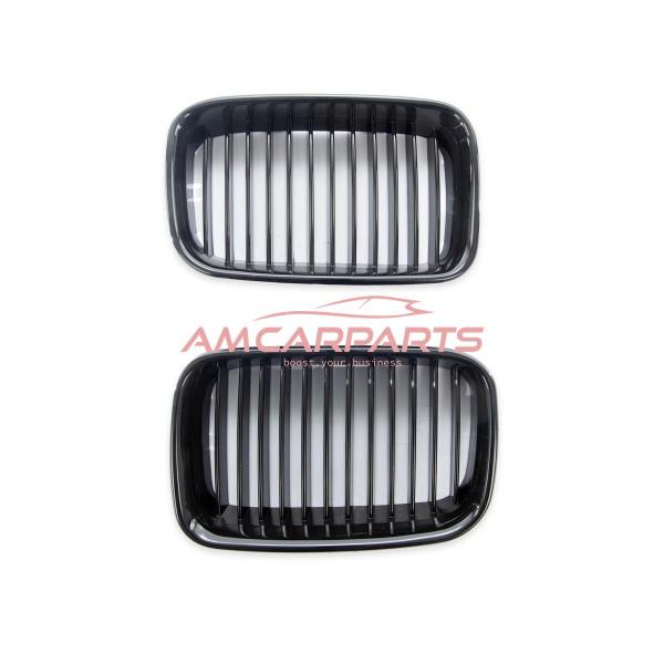 Upgrade Design Kühlergrill / Sportgrill passend für BMW 3er E36 91-96 Hochglanz schwarz