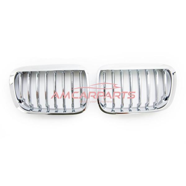 Upgrade Design Kühlergrill / Sportgrill passend für BMW 3er E46 Vor-Facelift Limousine/Touring/Compact 98-01 chrom