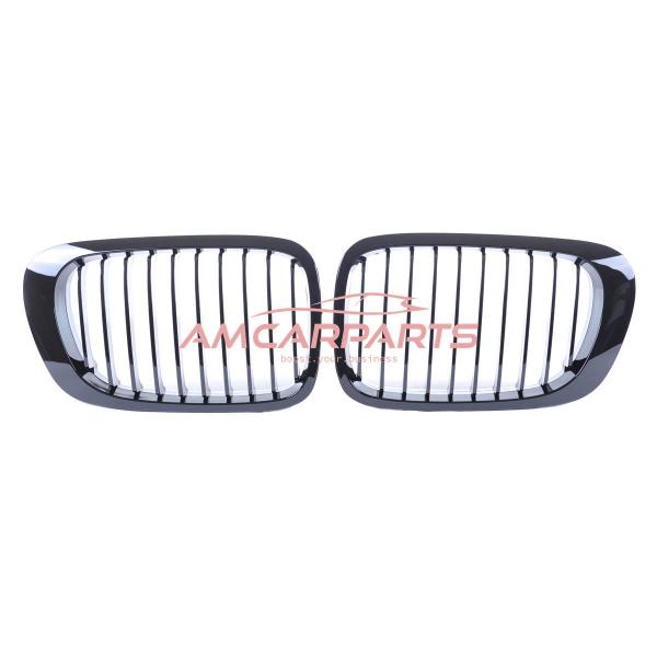 Upgrade Design Kühlergrill / Sportgrill passend für BMW 3er E46 99-03 Hochglanz schwarz